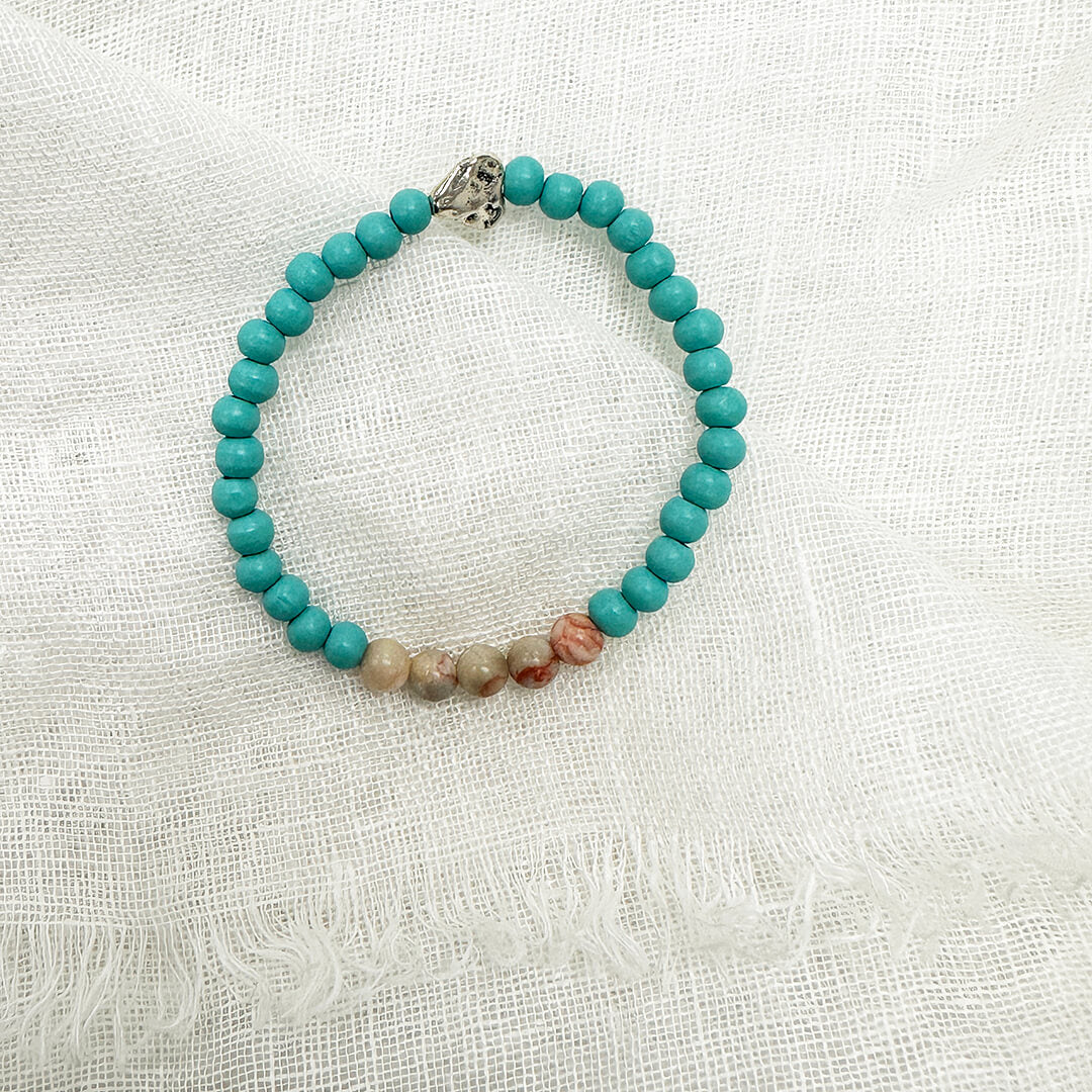 Handmade Red Vine Jasper Bracelet | Grounding & Protective Stone