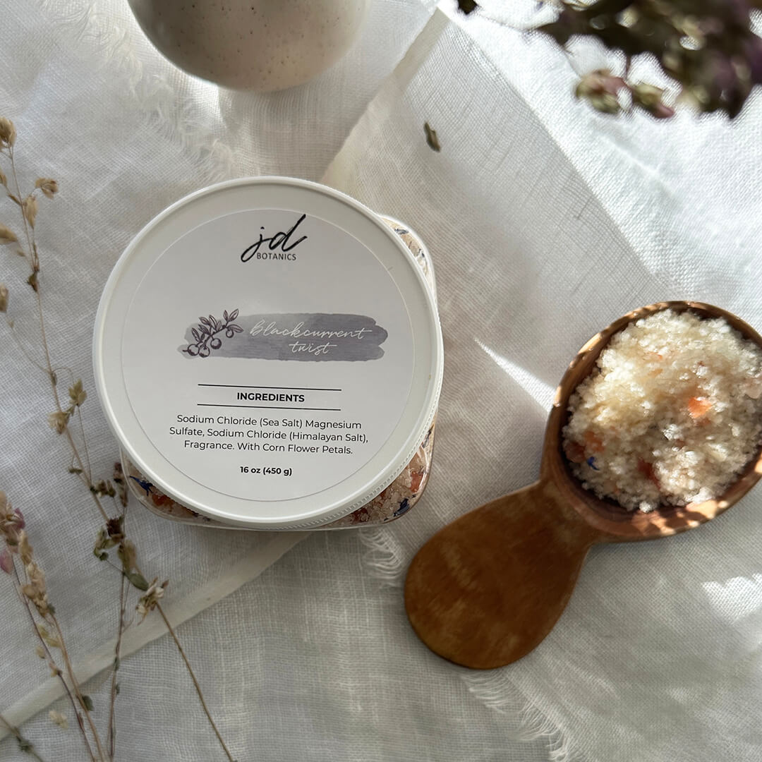 Cornflower Petal Bath Salts | Blackcurrant Twist