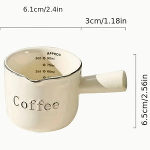Ceramic Espresso Measuring Cup with Handle