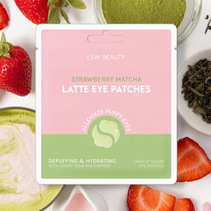 ESW Strawberry Matcha Latte Depuffing & Hydrating Eye Patches