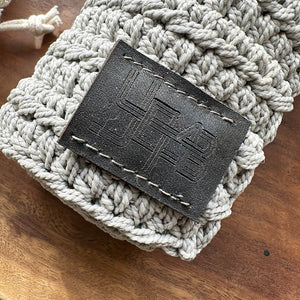 Hand Crochet Floor Mat Light Grey