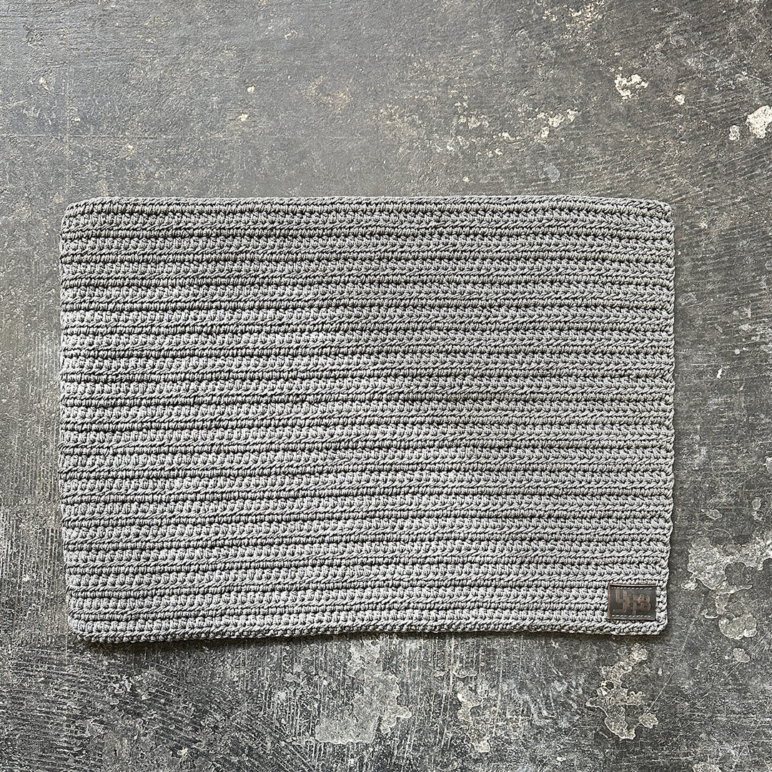 Hand Crochet Floor Mat Grey