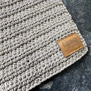 Hand Crochet Floor Mat Stone