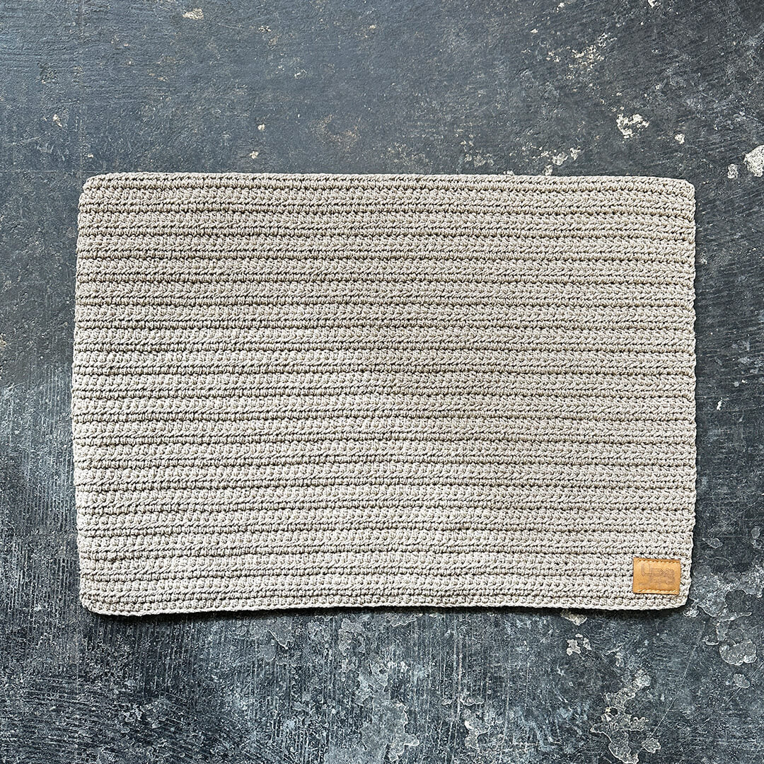 Hand Crochet Floor Mat Stone
