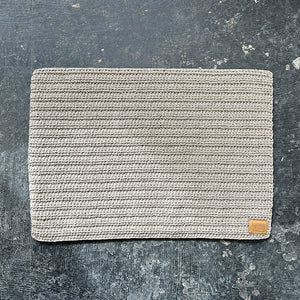 Hand Crochet Floor Mat Stone