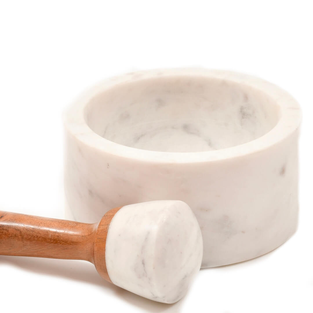 White Marble Mortar & Pestle