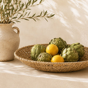 Handwoven Oval Seagrass Tray | Luxury Decorative Catchall & Serving Tray