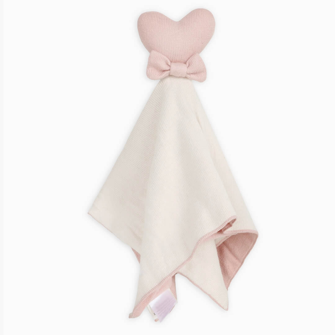 Organic Cotton Heart Lovey | Viverano Baby Security Blanket