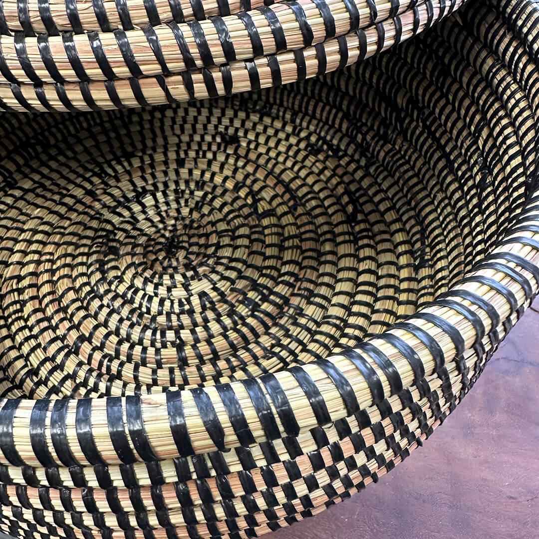 Senegalese Lidded Storage Basket