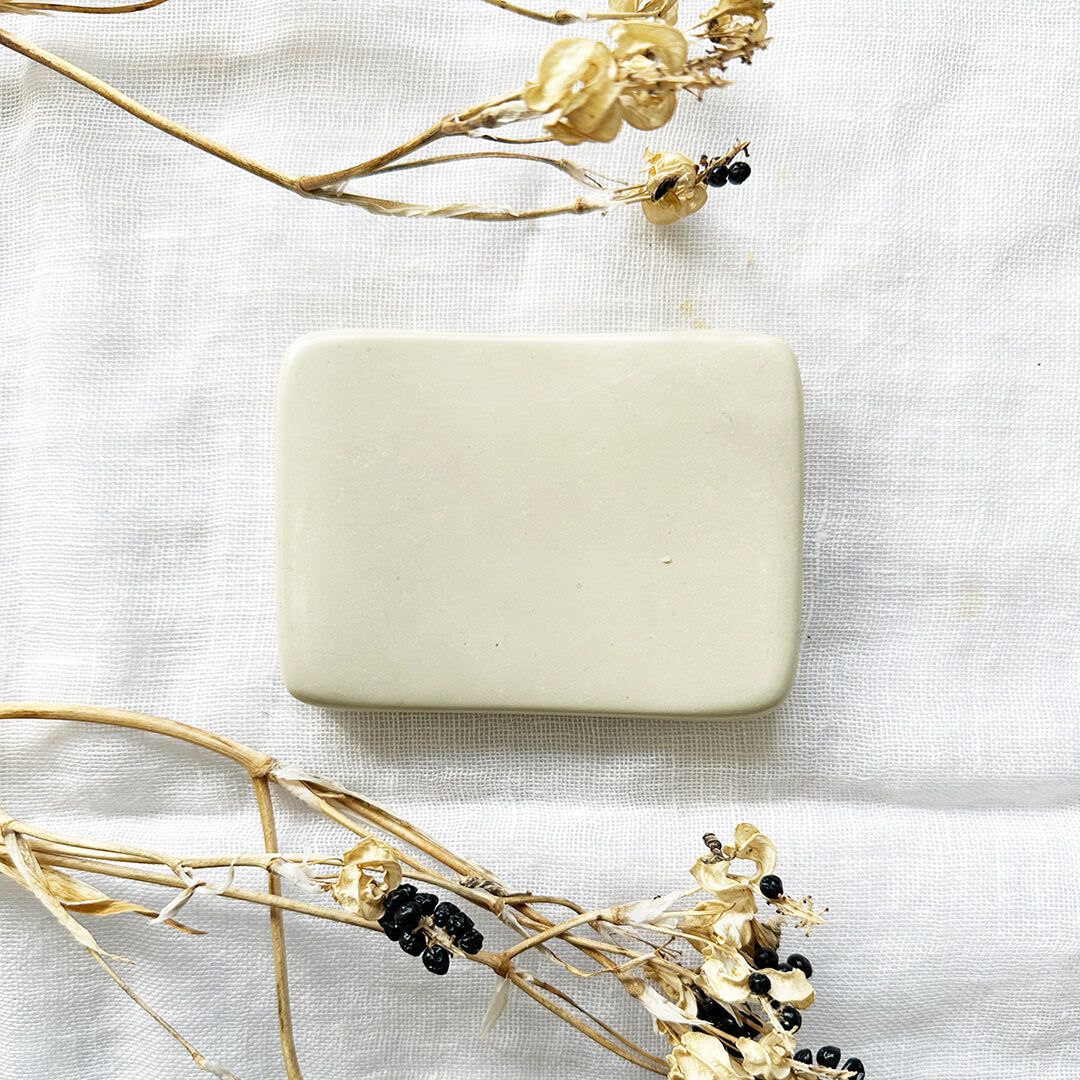 Hand-Carved White Soapstone Soap Dish