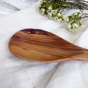 Wild Olive Wood Spoon – Handmade Kenyan Wooden Serving Spoon