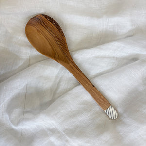 Wild Olive Wood Spoon – Handmade Kenyan Wooden Serving Spoon