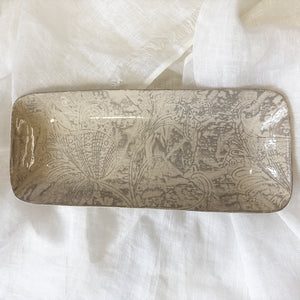 Wonki Ware Medium Grey Rectangular Ceramic Platter