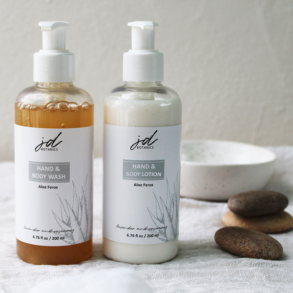 Aloe Ferox Hand and Body Wash & Lotion with Lavender & Rosemary