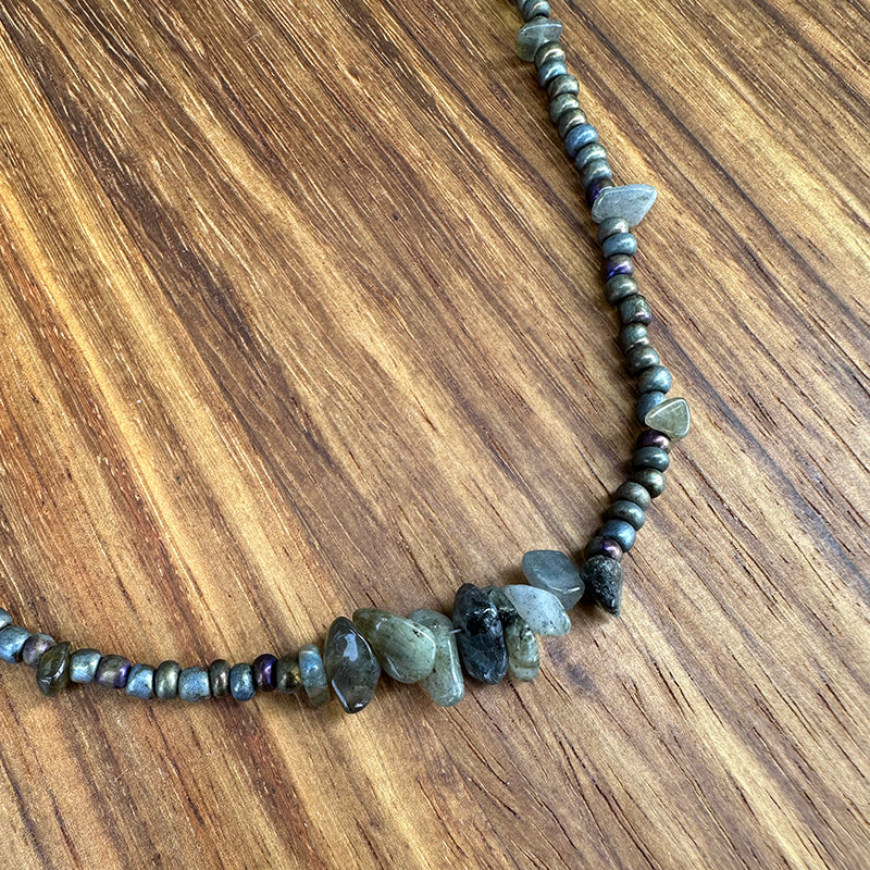 Labradorite Beaded Necklace | Spiritual Awakening & Protection