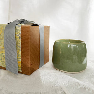 Hand-Poured Rose Candle in a Reusable Ceramic Bowl