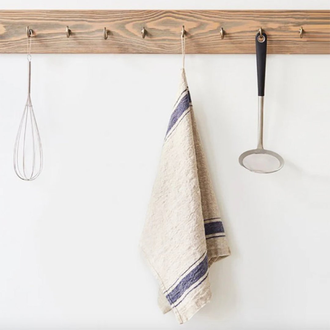 Linen Tales Blue Stripe Vintage Kitchen Towel