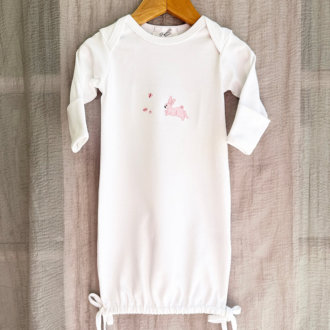 Newborn Sleepsack With Pink Bunny