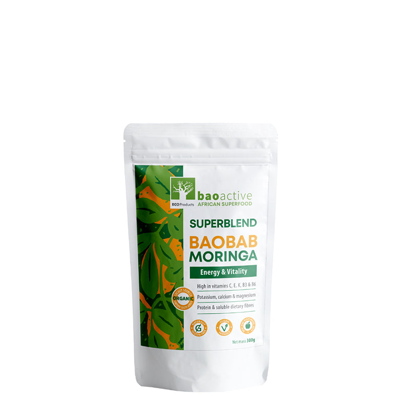 Pure Organic Baobab Moringa Powder Blend