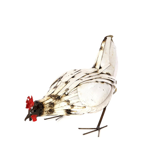 Recycled Metal Pecking Chicken