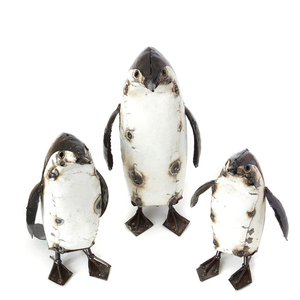 Recycled Metal Penguin Medium