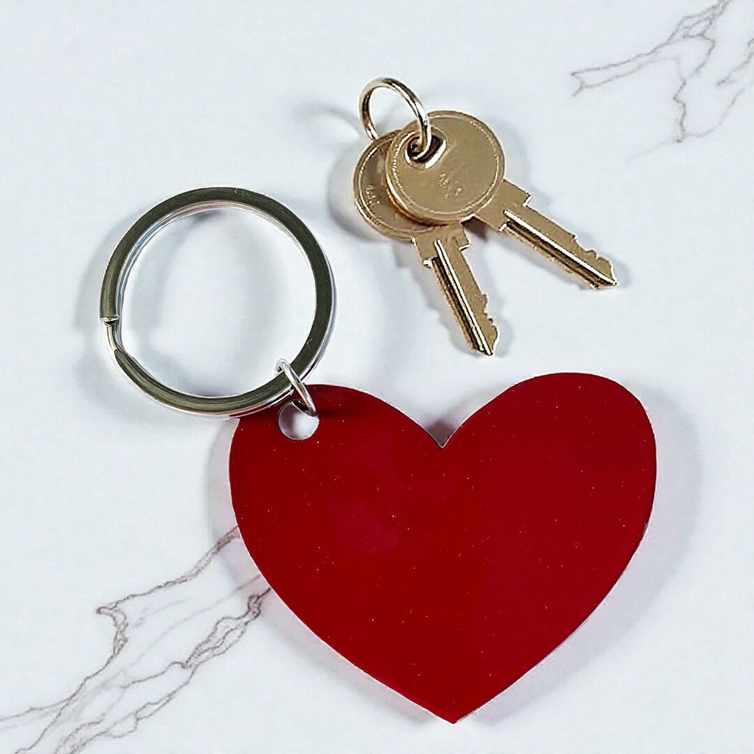 Heart Keyring - Red