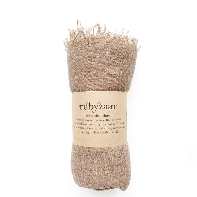 RubyzaarLightweight Organic Cotton Shawl - Sand