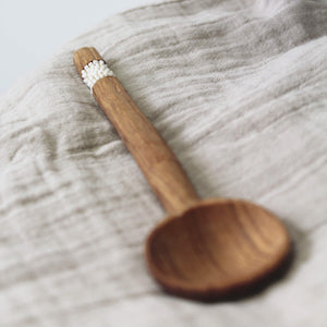 Wild Olive Coffee Spoon with Beading