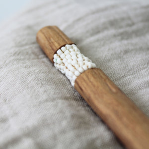 Wild Olive Coffee Spoon with Beading