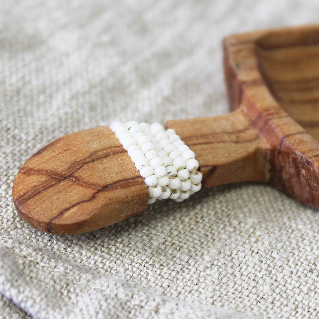 Wild Olive Mini Scoop  with Beading