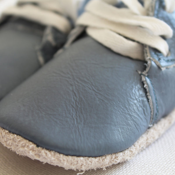 Soft Sole Baby Leather Shoes Blue
