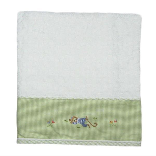 Cotton Baby Blanket Monkey Biz Green