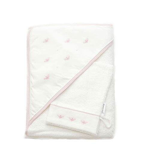 Baby Hooded Towel Baby Bee Pink