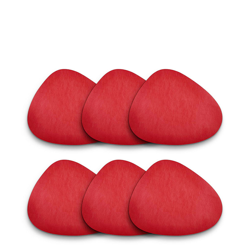 Bauhaus Copper Coasters Deep Red