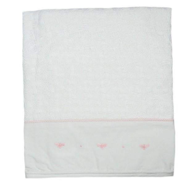 Cotton Baby Blanket Baby Bee With Pink Trim