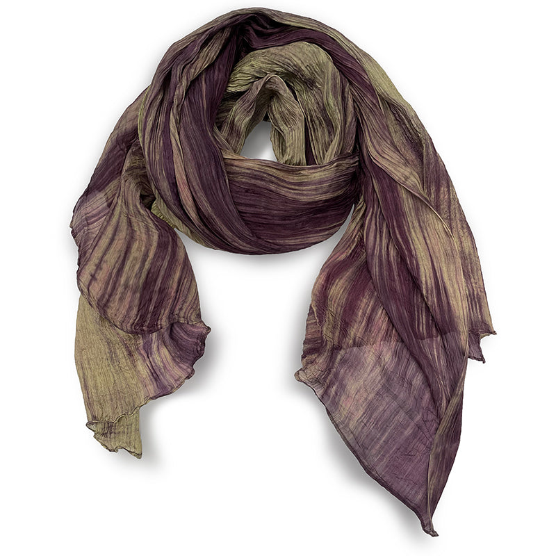 Burgundy Watercolor Silk Scarf