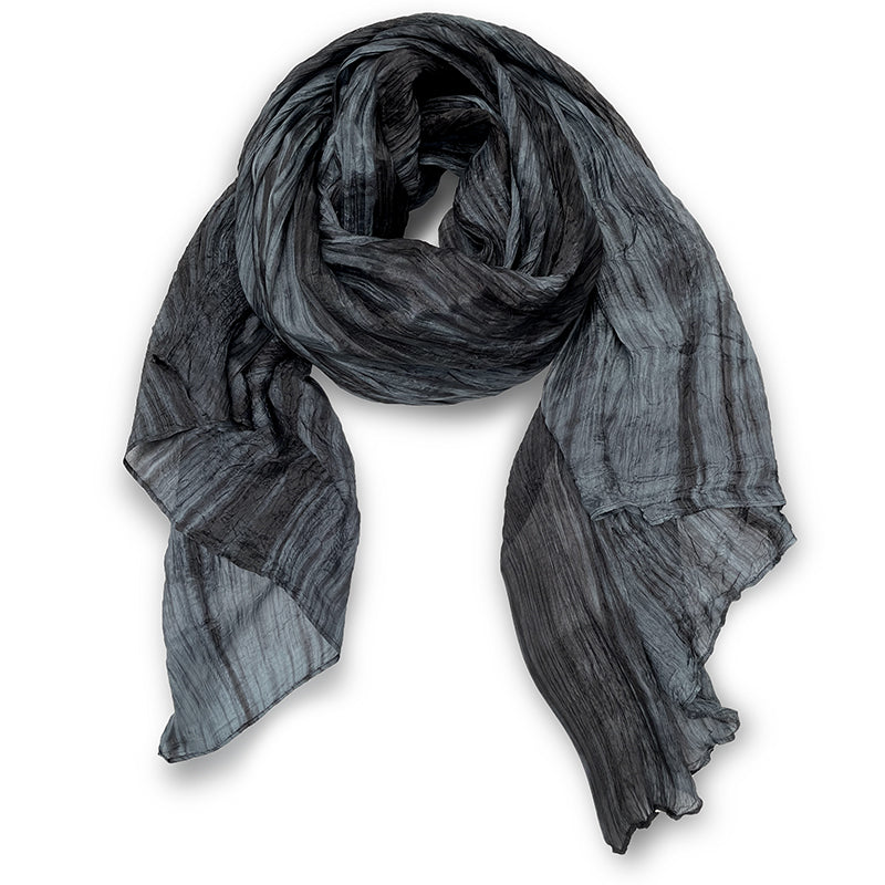 Charcoal Watercolor Silk Scarf