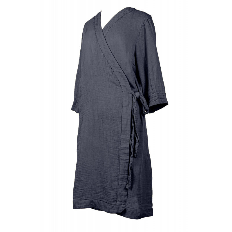 Cotton Bathrobe Charcoal