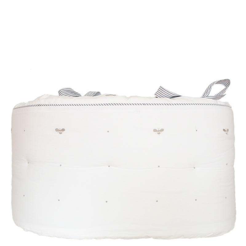 Crib Bumper Baby Bee Grey