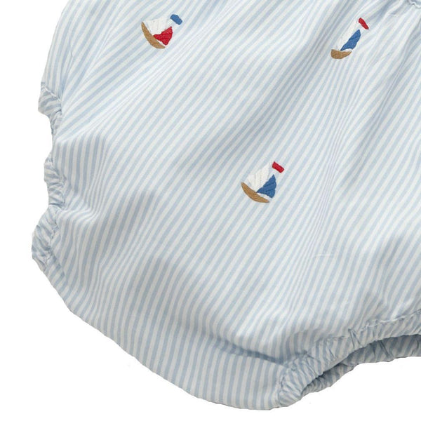 Diaper Cover Embroidered Nautical 12-18 Mths