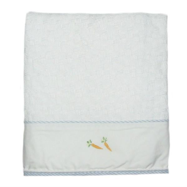 Cotton Baby Blanket Peter Rabbit With Blue Trim