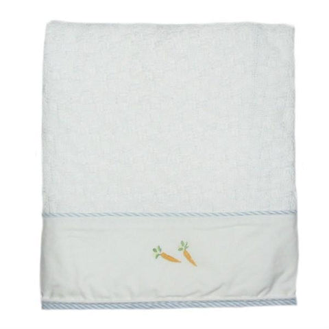Cotton Baby Blanket Peter Rabbit With Blue Trim