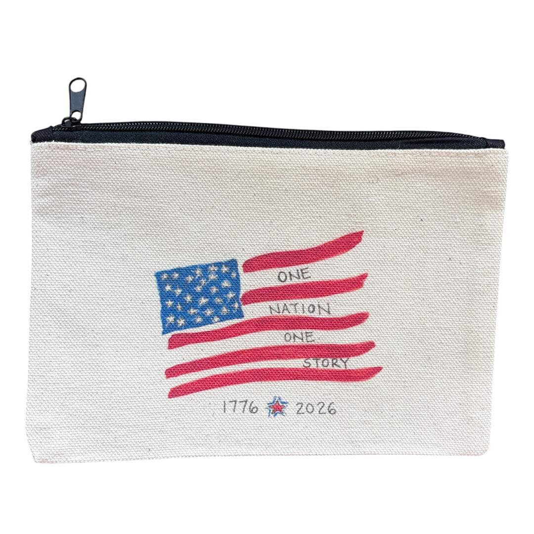America's 250th Anniversary Canvas Pouch | Made in America | "One Nation. One Story