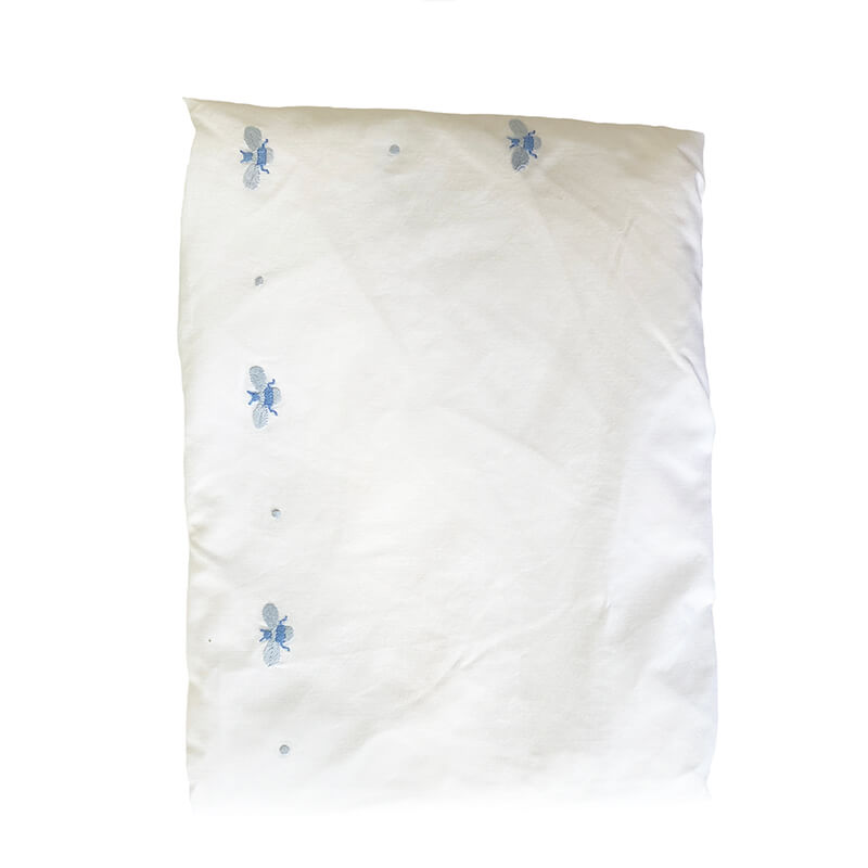 Baby Bee Crib Bedding | 100% Cotton Baby Bedding | Fitted Sheet Blue