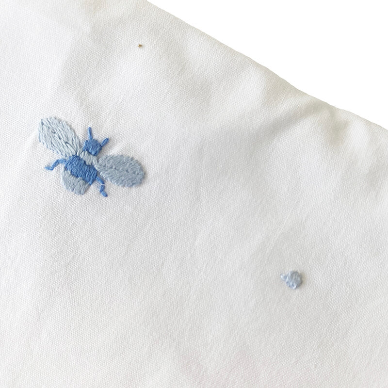 Baby Bee Crib Bedding | 100% Cotton Baby Bedding | Fitted Sheet Blue