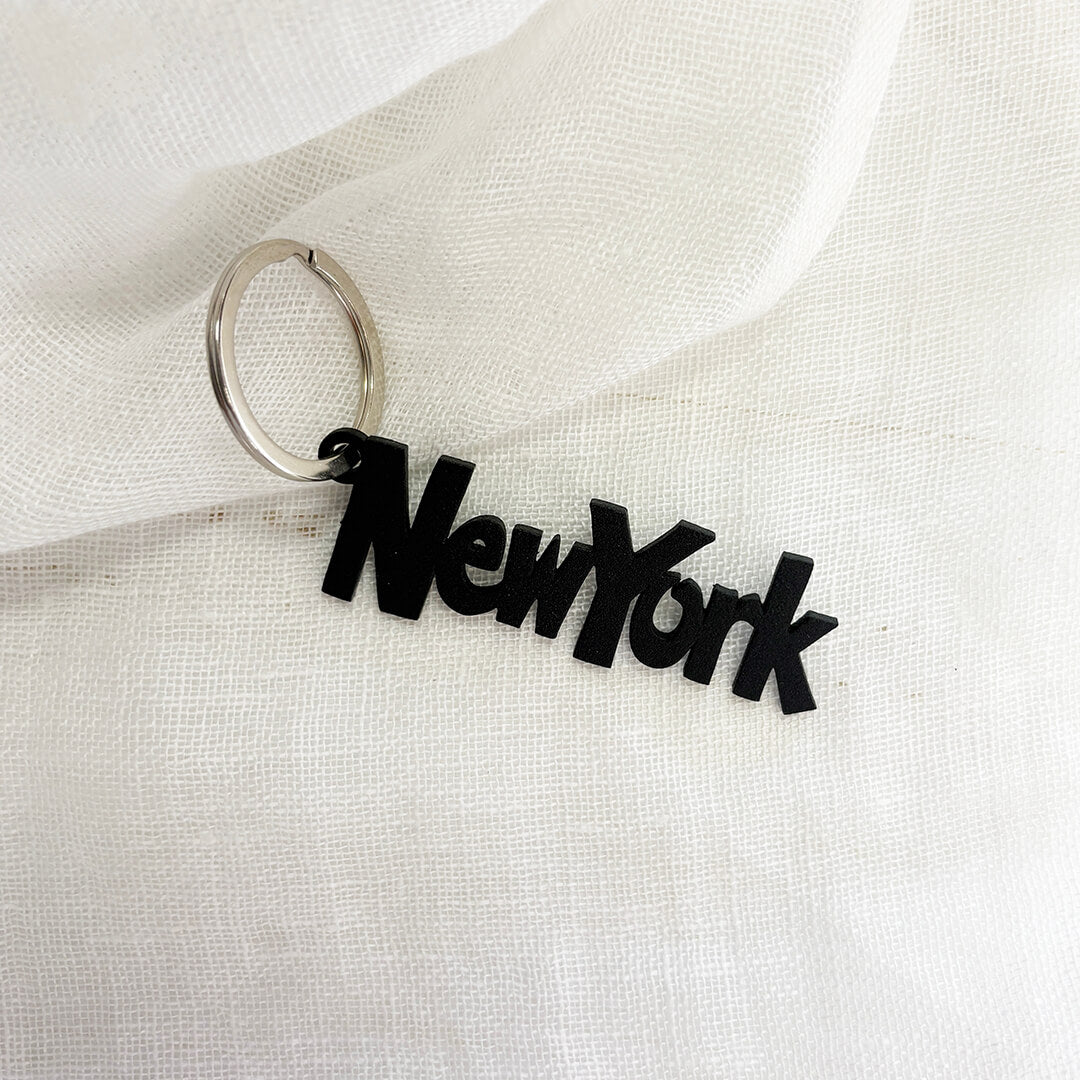 Black New York Keyring