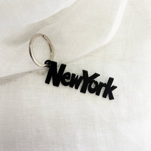 Black New York Keyring