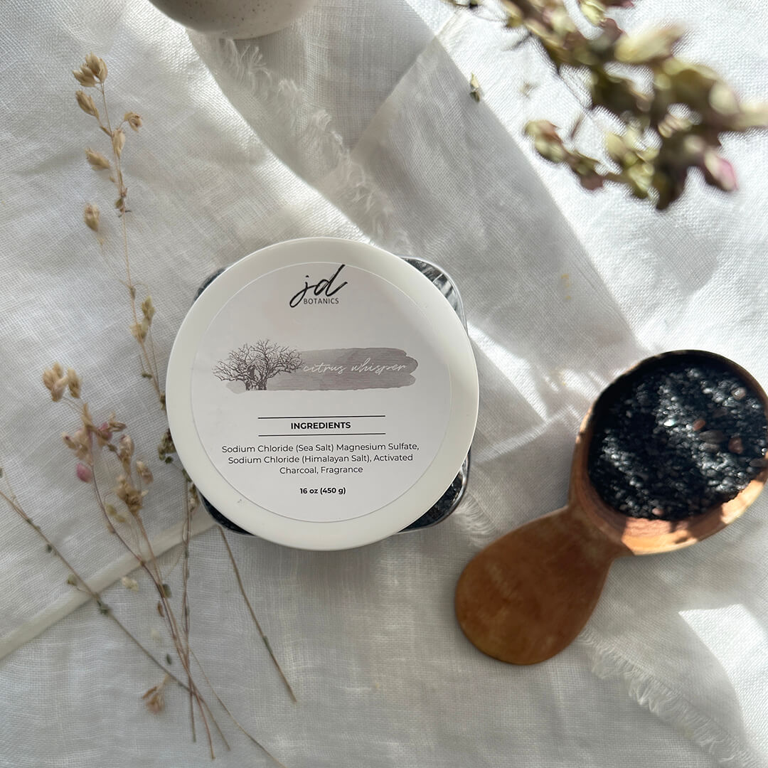 Activated Charcoal Bath Salts | Citrus Whisper