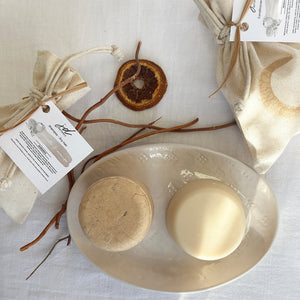 Vanilla & Orange Shampoo and Conditioner Bar for Dry Hair | Moisturizing Botanical Solid Conditioner | JDBotanics