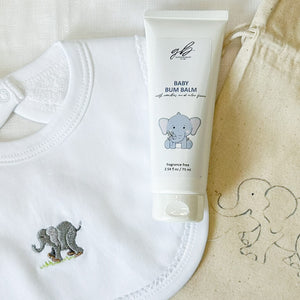 baby bib and bum balm gift set